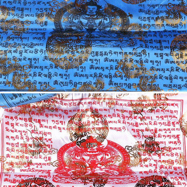 Buddha Stones チベット五色風馬良縁祈願経典屋外用祈祷旗20枚セット - image 5