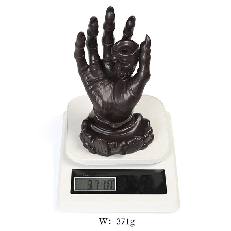 Buddha Stonesハロウィン ゴーストハンド スカルヘッド セラミック 平和 癒し 香炉 装飾