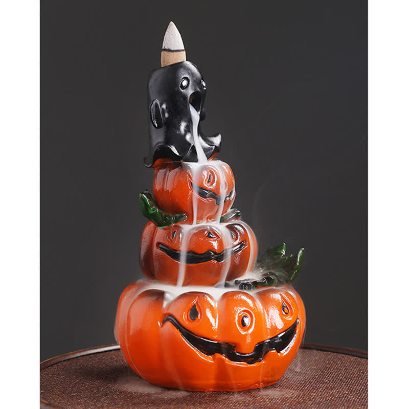 ハロウィンカボチャゴースト樹脂逆流煙噴水香炉装飾