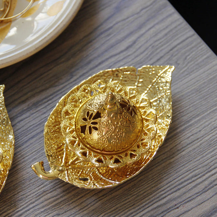 チベットの金箔ミニコースター瞑想用香炉