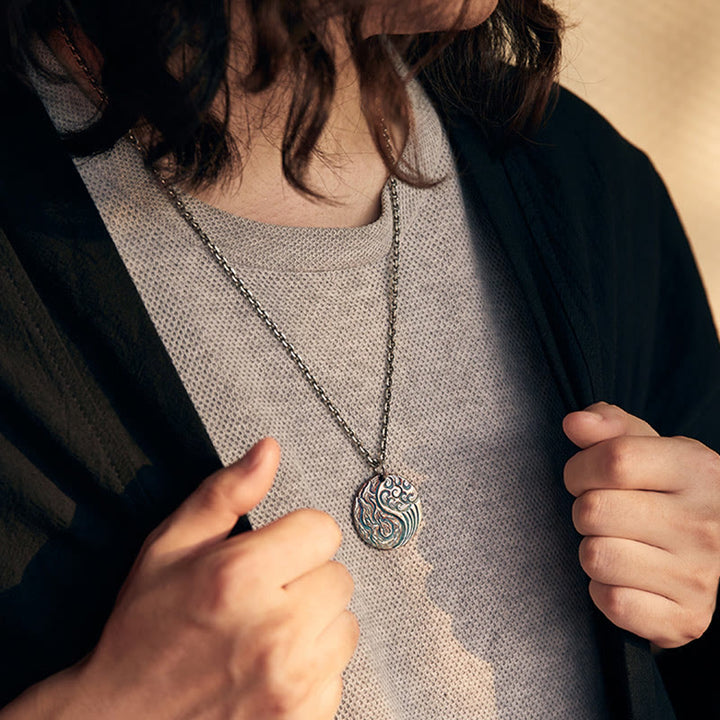 Buddha Stones990 スターリングシルバー 陰陽 水と火のバランスネックレスペンダント - image 12