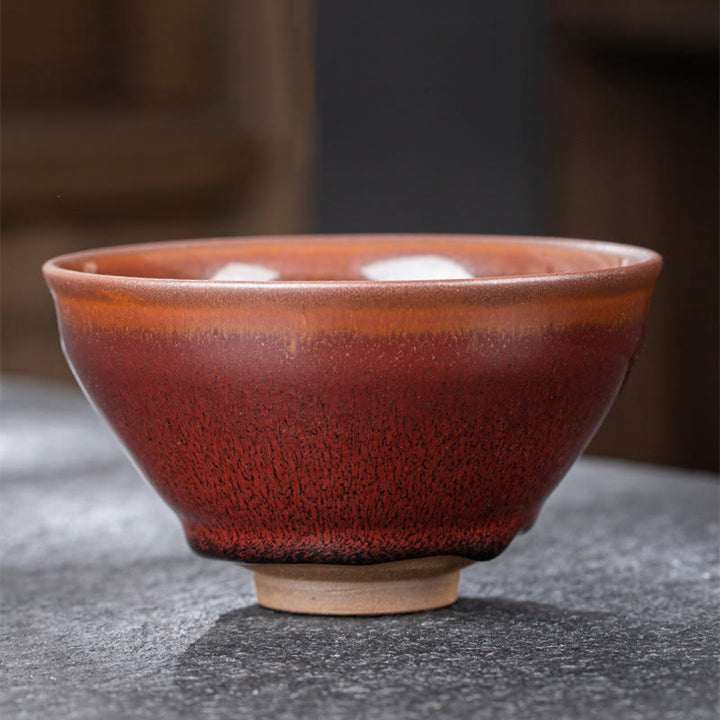 Buddha Stonesヴィンテージレッドブラウン中国Jianzhan磁器ティーカップカンフーティーカップ