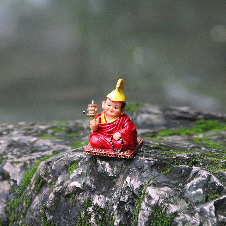 Buddha Stones手描き チベット ラマ像 彫刻 クリエイティブ ホーム オフィス 車 装飾 オーナメント