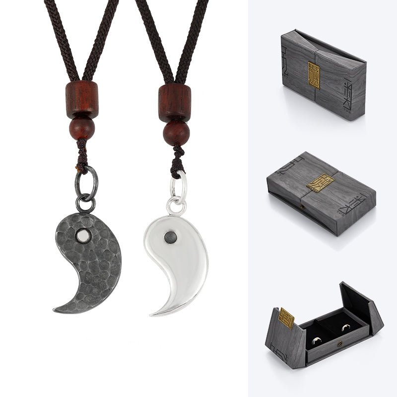 Buddha Stones990 スターリングシルバー 陰陽バランスハーモニーネックレスペンダント - 陰と陽 - image 15