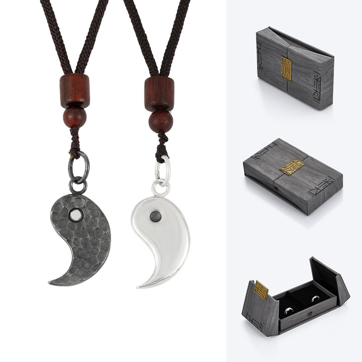 Buddha Stones990 スターリングシルバー 陰陽バランスハーモニーネックレスペンダント - 陰と陽 - image 15
