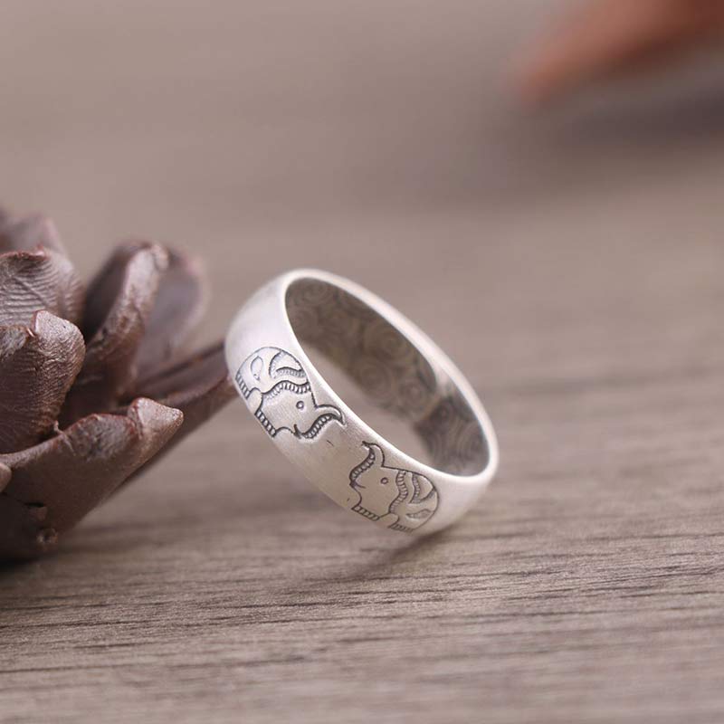 Buddha Stones999 スターリングシルバー 蓮の象 六つの真実の言葉 祝福リング - image 7