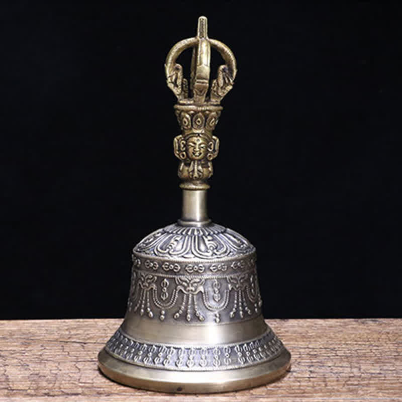 Buddha Stonesチベット瞑想ベルと金剛杵銅悟り装飾セット - image 9