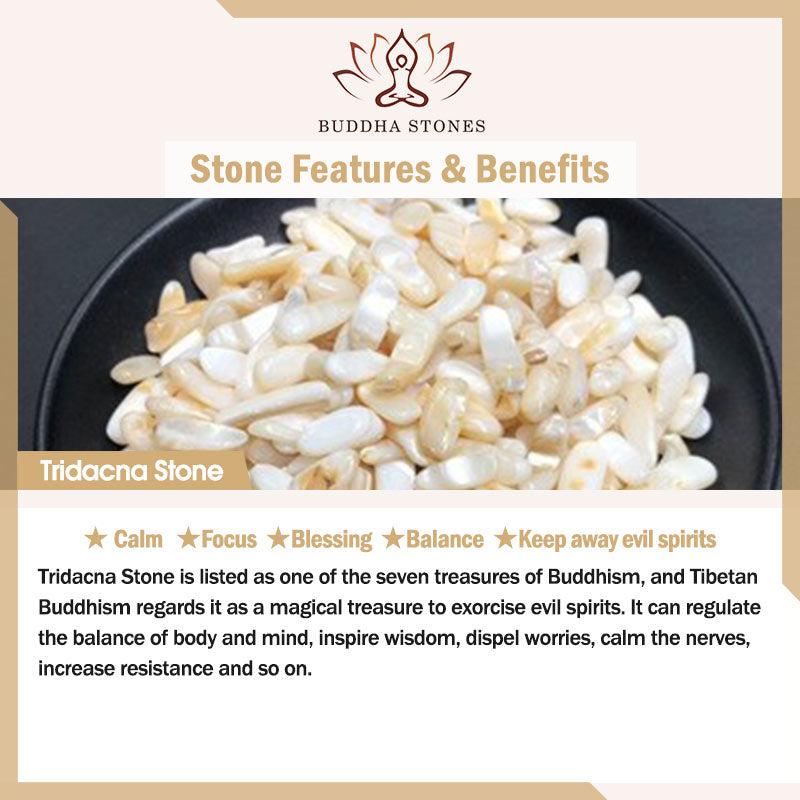 Buddha Stones天然シャコガイ石 三日月 祝福ネックレス ペンダント - image 12