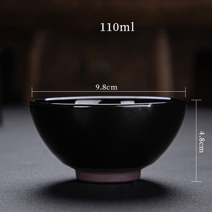 Buddha Stones金彩 メープルリーフ 中国 建璽 陶器 ティーカップ 天目 カンフー ティーカップ ボウル