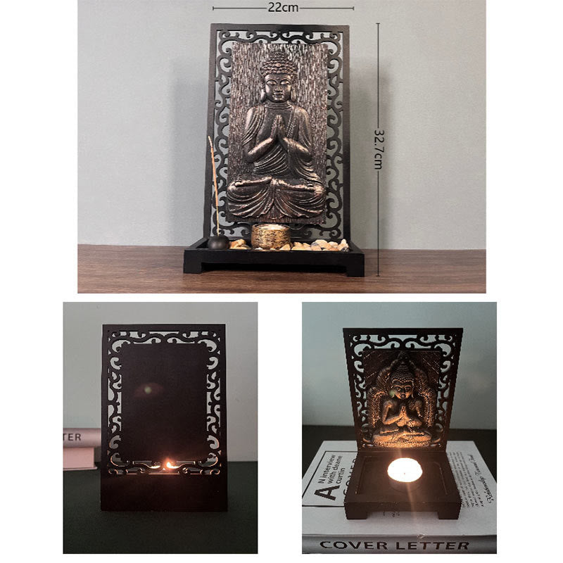 Buddha Stones仏陀の慈悲 静寂 家庭用樹脂製 祈り 祭壇装飾