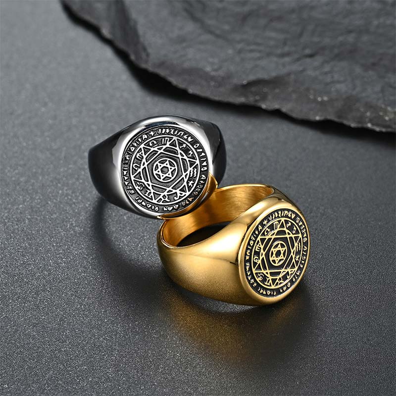Buddha Stones12星座 ダビデの星 守護リング