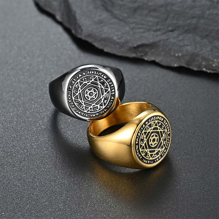 Buddha Stones12星座 ダビデの星 守護リング
