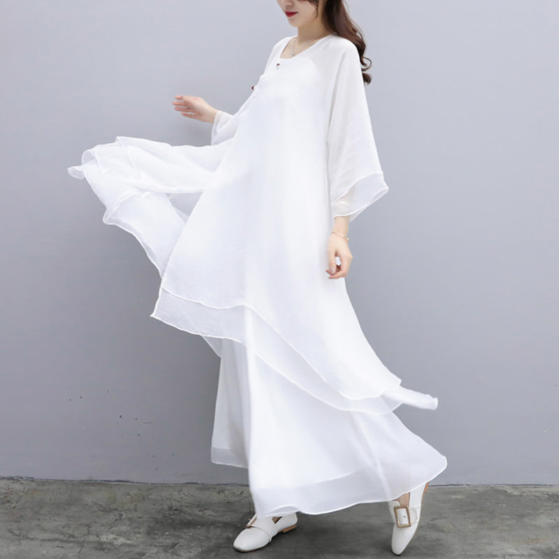 Buddha Stones3点セット ヨガ シフォン 服 ユニフォーム 瞑想 禅 練習 レディース セット