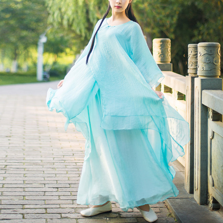 Buddha Stones3点セット ヨガ シフォン 服 ユニフォーム 瞑想 禅 練習 レディース セット - image 18