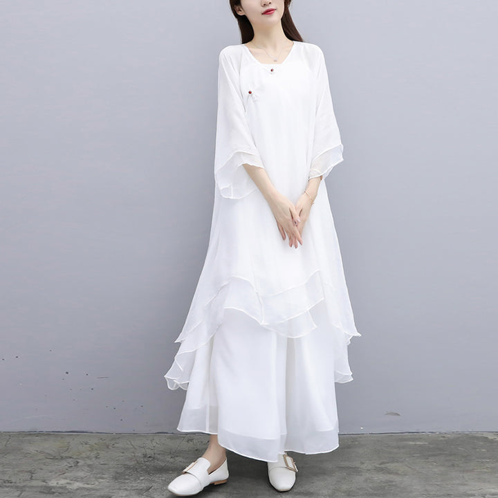 Buddha Stones3点セット ヨガ シフォン 服 ユニフォーム 瞑想 禅 練習 レディース セット