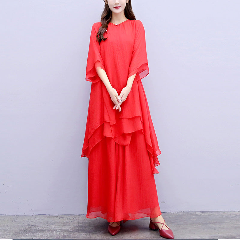 Buddha Stones3点セット ヨガ シフォン 服 ユニフォーム 瞑想 禅 練習 レディース セット