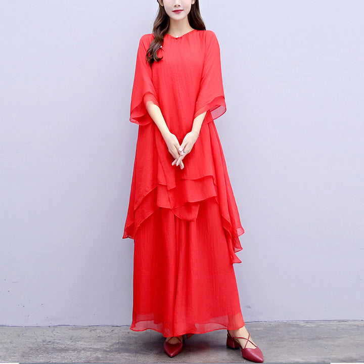 Buddha Stones3点セット ヨガ シフォン 服 ユニフォーム 瞑想 禅 練習 レディース セット