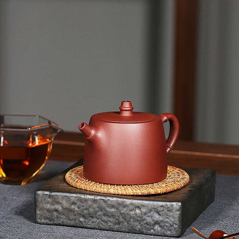 Buddha Stonesハンドメイド ヴィンテージ 竹 紫粘土 カンフーティーポット