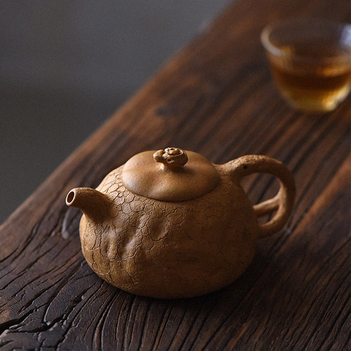 Buddha Stonesハンドメイドヴィンテージツリーテクスチャパープルクレイカンフーティーポット220ml