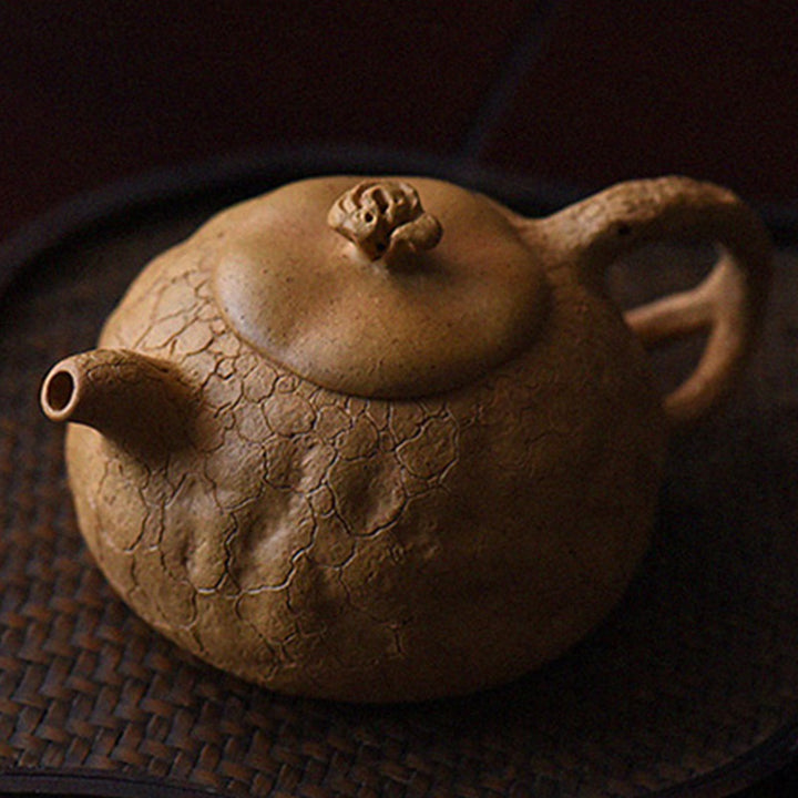 Buddha Stonesハンドメイドヴィンテージツリーテクスチャパープルクレイカンフーティーポット220ml