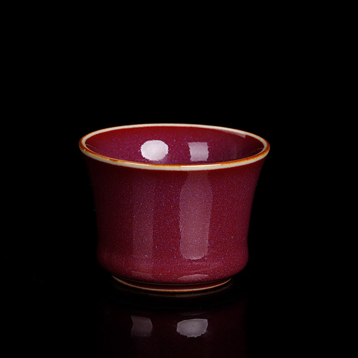 Buddha Stones変陶器竹デザインティーカップカンフーティーカップ