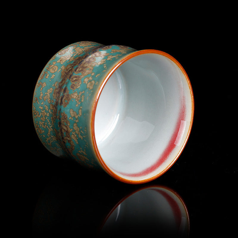 Buddha Stones変陶器竹デザインティーカップカンフーティーカップ