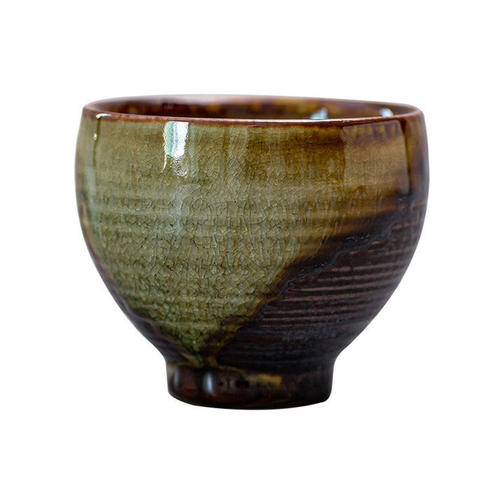 Buddha Stonesレトロブラウン窯変陶器ティーカップカンフーティーカップ