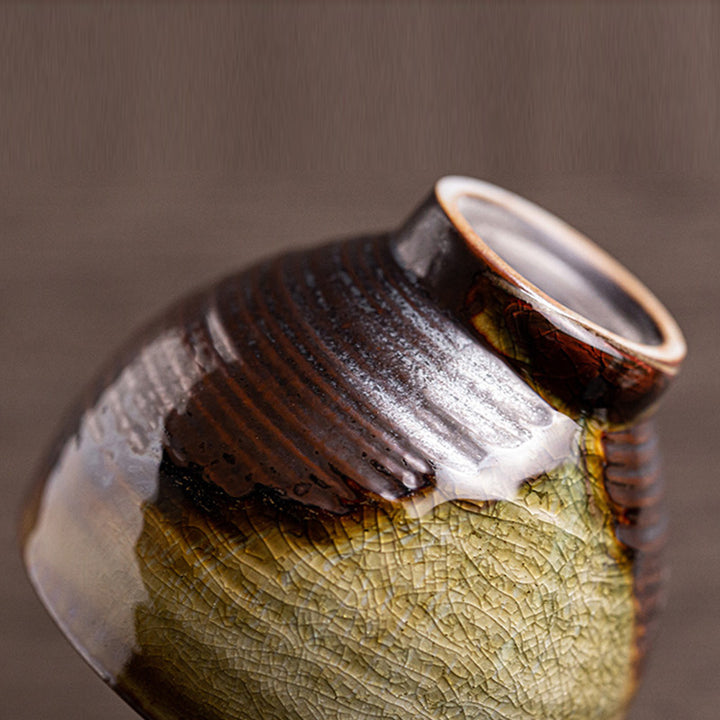 Buddha Stonesレトロブラウン窯変陶器ティーカップカンフーティーカップ