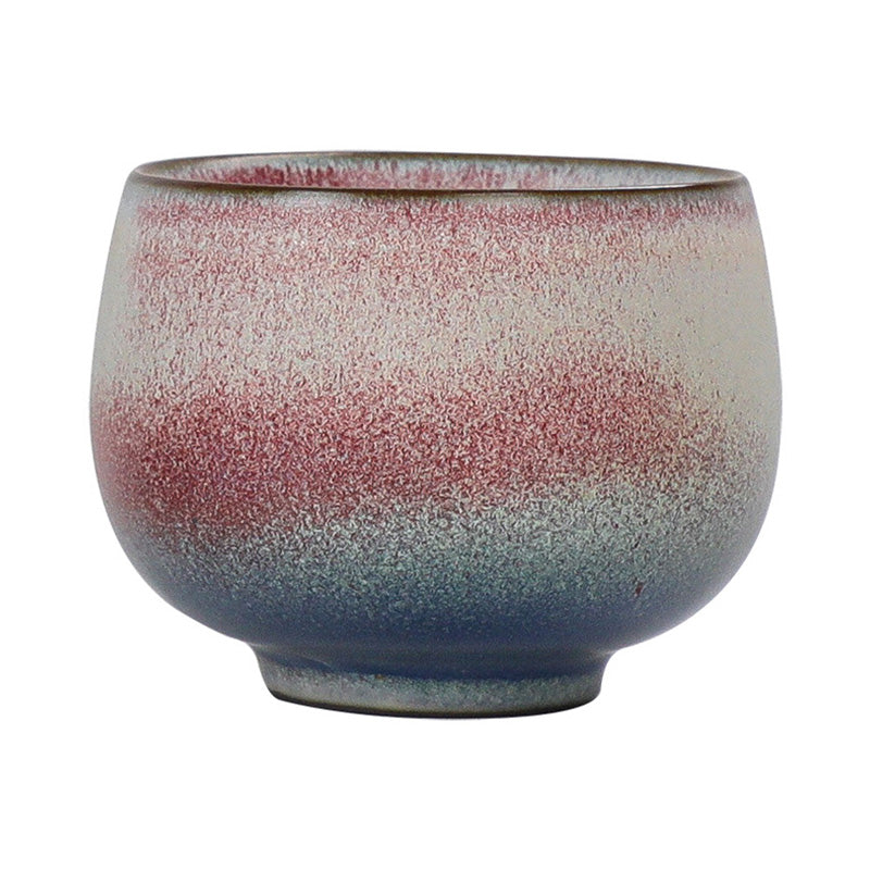 Buddha Stonesレトロレッドグラデーション窯変陶器ティーカップカンフーティーカップ