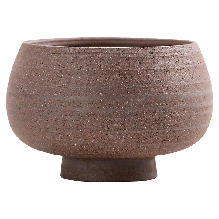Buddha Stones手作りのレトロなブラウンセラミックティーカップカンフーティーカップ