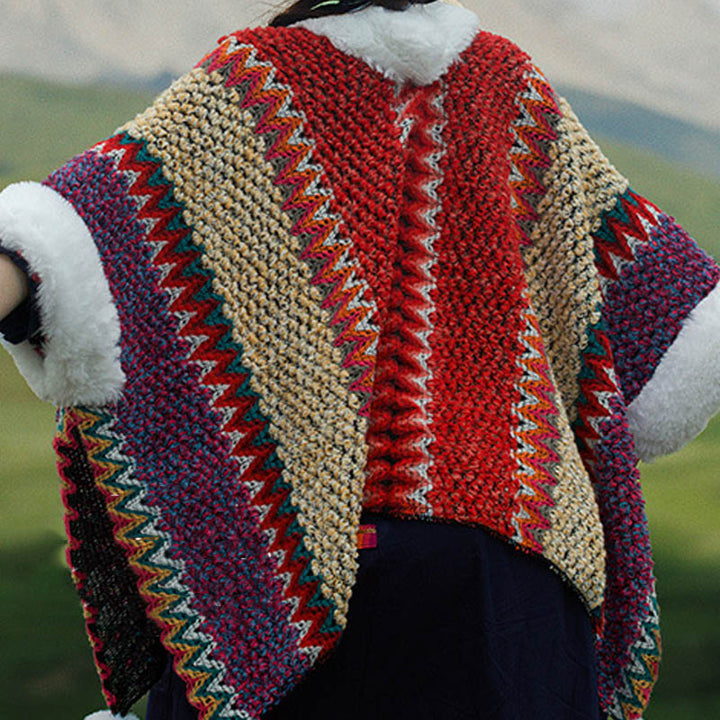 Buddha Stonesチベットのマルチカラーストライプショール冬用快適トラベルスカーフラップ - image 42