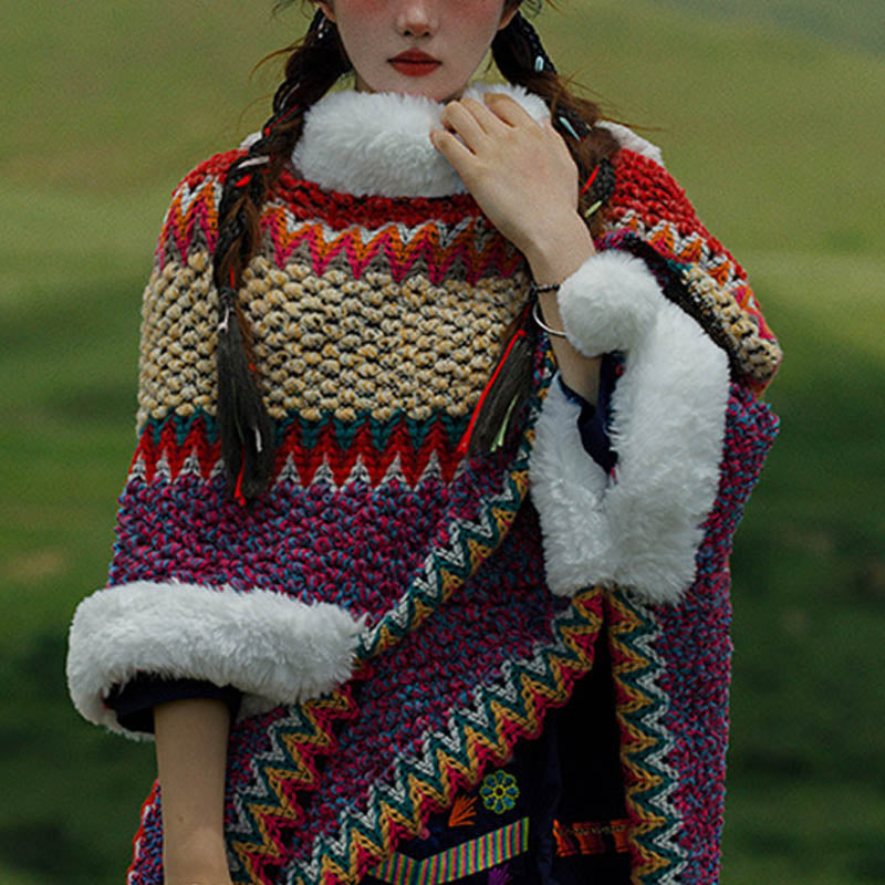 Buddha Stonesチベットのマルチカラーストライプショール冬用快適トラベルスカーフラップ - image 40