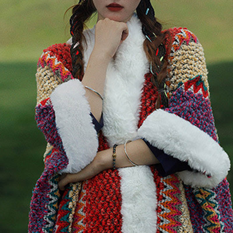 Buddha Stonesチベットのマルチカラーストライプショール冬用快適トラベルスカーフラップ - image 43