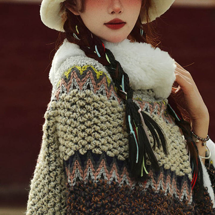 Buddha Stonesチベットのマルチカラーストライプショール冬用快適トラベルスカーフラップ - image 4