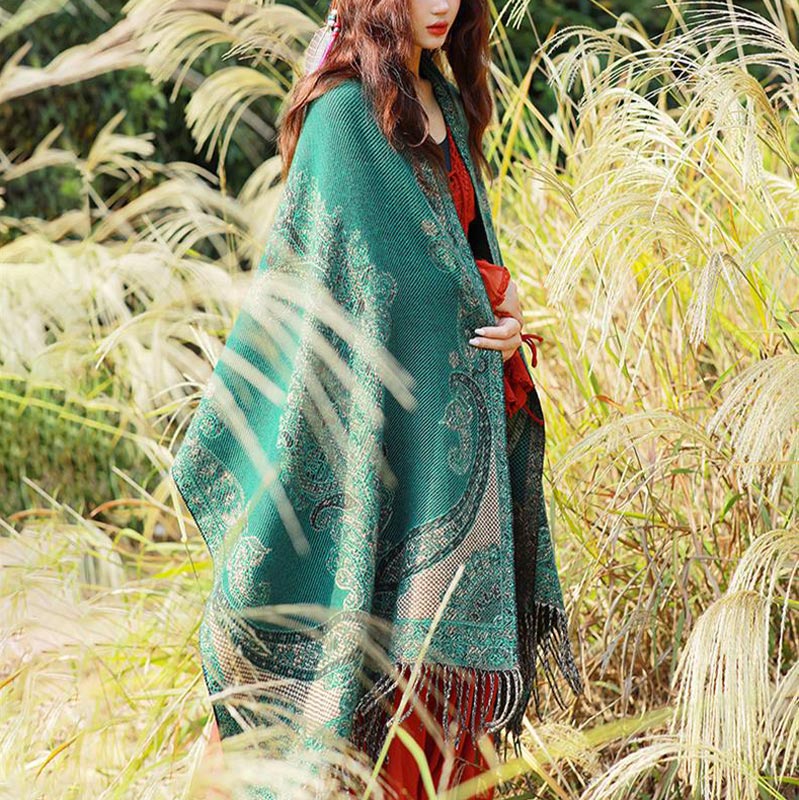 Buddha Stonesチベットの蔓葉模様デザイン ショール 心地よい旅行用スカーフ ラップ - image 34