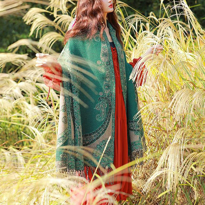 Buddha Stonesチベットの蔓葉模様デザイン ショール 心地よい旅行用スカーフ ラップ - image 36