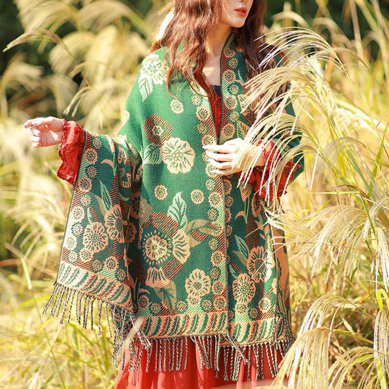 Buddha Stonesの花 花柄 葉柄 デザイン ショール 心地よい 旅行用 スカーフ ラップ - image 27