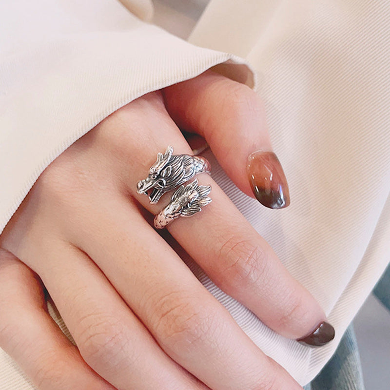 Buddha Stones925スターリングシルバー 龍年 幸運 強さ 調節可能 メタルリング - image 5