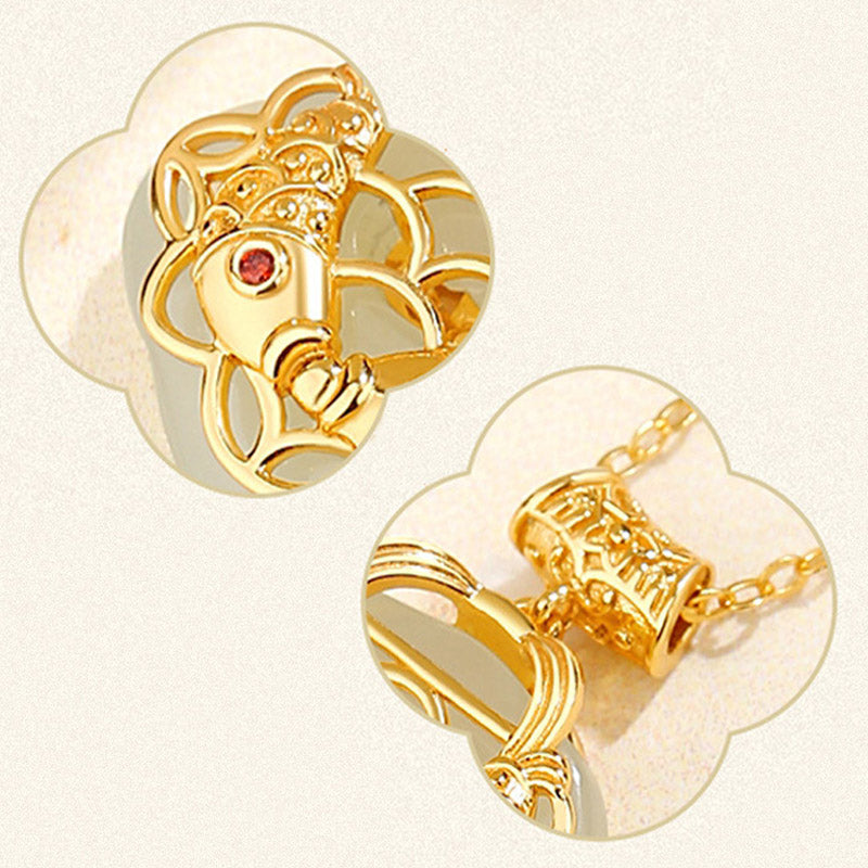 Buddha Stones925 スターリングシルバー 天然和田翡翠 鯉 富のネックレス ペンダント