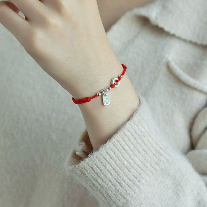 Buddha Stones925スターリングシルバー 縁起の良い雲平和のお守りチャーム安全と安心のブレスレット アンクレット - image 15