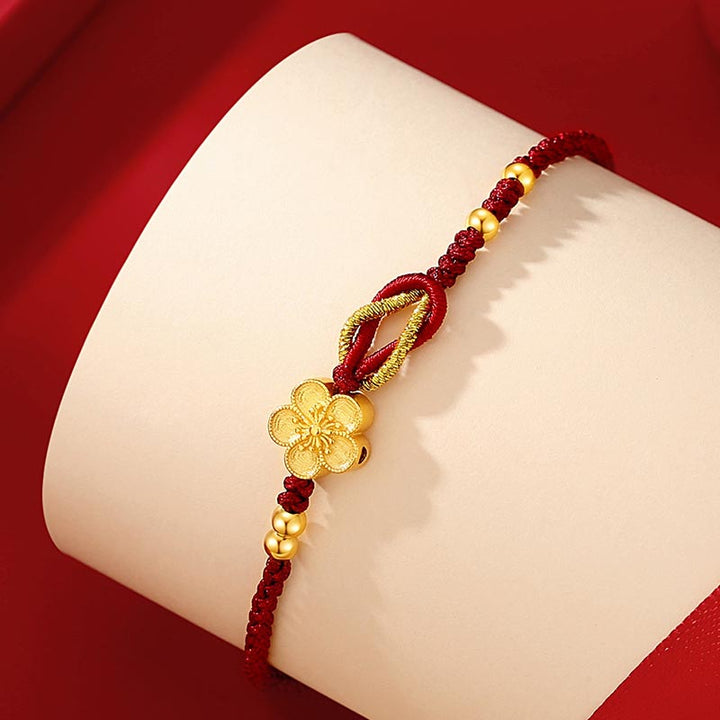 Buddha Stonesハンドメイド 925 スターリングシルバー 桜 カルセドニー 幸運ブレスレット