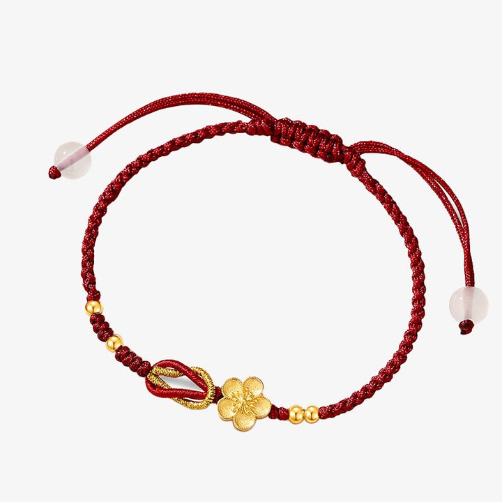 Buddha Stonesハンドメイド 925 スターリングシルバー 桜 カルセドニー 幸運ブレスレット