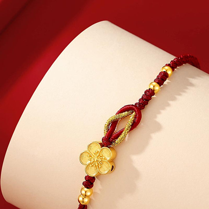 Buddha Stonesハンドメイド 925 スターリングシルバー 桜 カルセドニー 幸運ブレスレット