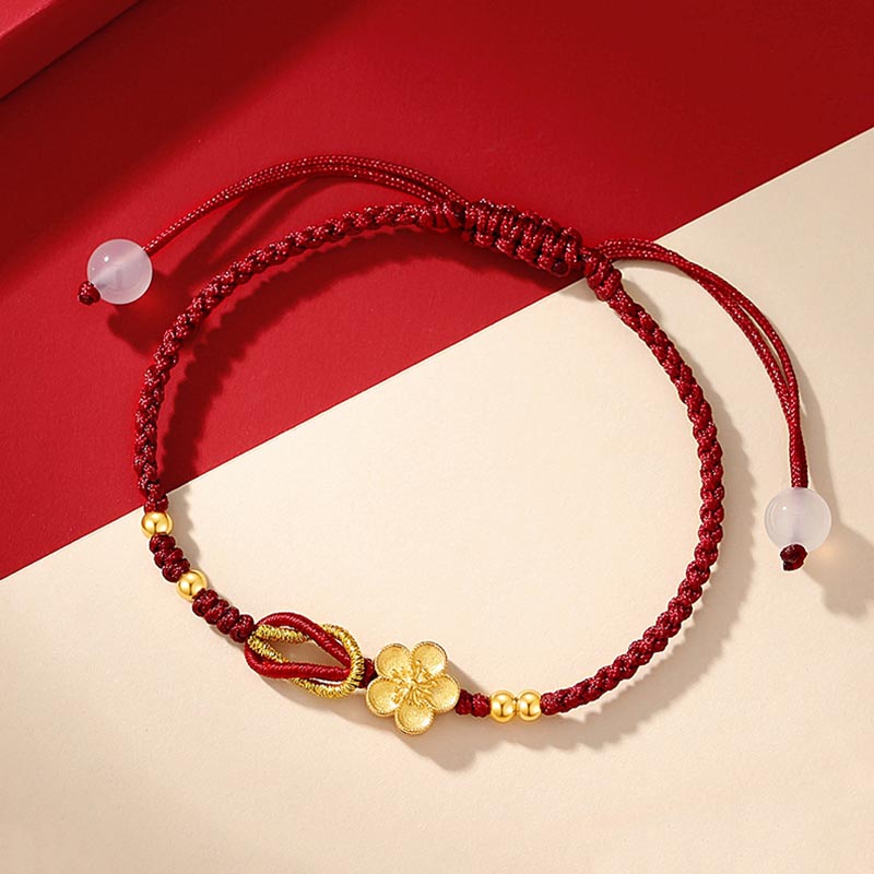 Buddha Stonesハンドメイド 925 スターリングシルバー 桜 カルセドニー 幸運ブレスレット