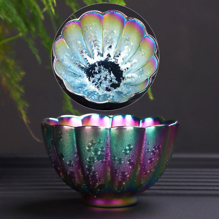 Buddha Stones虹色Jianzhanセラミックティーカップカンフーティーカップボウル