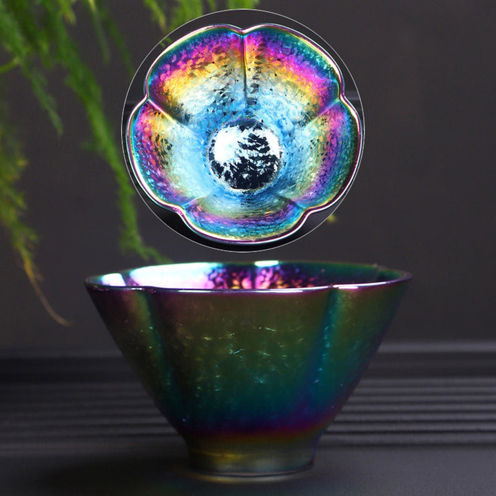 Buddha Stones虹色Jianzhanセラミックティーカップカンフーティーカップボウル
