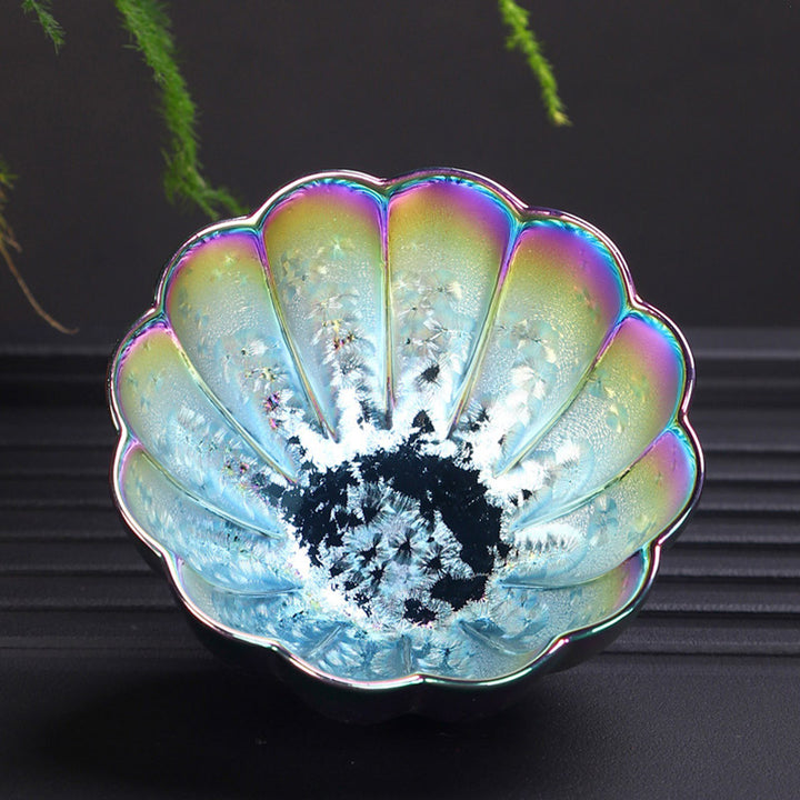 Buddha Stones虹色Jianzhanセラミックティーカップカンフーティーカップボウル