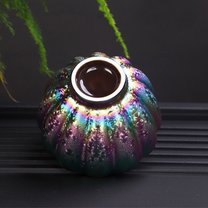 Buddha Stones虹色Jianzhanセラミックティーカップカンフーティーカップボウル