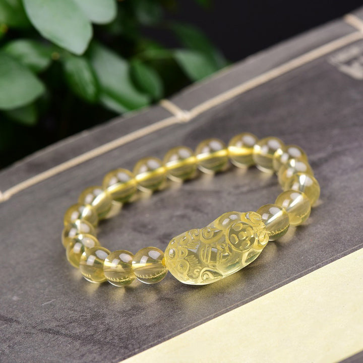 Buddha Stones風水シトリン貔貅開運財運ブレスレット