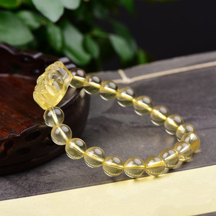 Buddha Stones風水シトリン貔貅開運財運ブレスレット